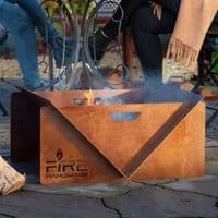 RedFire Handmade Fire Pit V Rust Steel