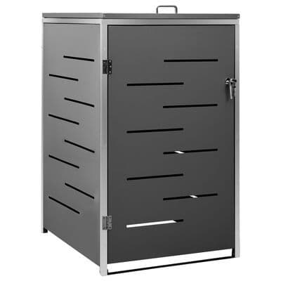 Single Wheelie Bin Shed 69x77.5x112.5 cm Stainless Steel - Available In 4 Colours