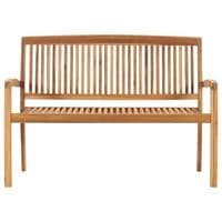 Stacking Garden Bench 128.5 cm Solid Teak Wood - Available In 2 Sizes