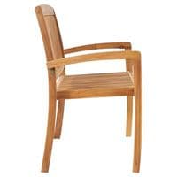 Stacking Garden Bench 128.5 cm Solid Teak Wood - Available In 2 Sizes