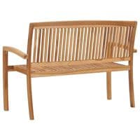 Stacking Garden Bench 128.5 cm Solid Teak Wood - Available In 2 Sizes