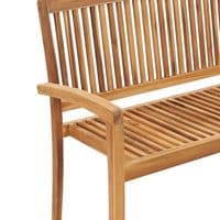 Stacking Garden Bench 128.5 cm Solid Teak Wood - Available In 2 Sizes