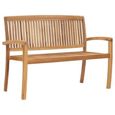 Stacking Garden Bench 128.5 cm Solid Teak Wood - Available In 2 Sizes
