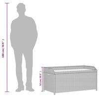 Storage Bench 100x50x52 cm Poly Rattan and Acacia Wood - Available In 3 Colours
