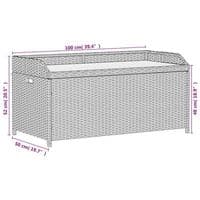 Storage Bench 100x50x52 cm Poly Rattan and Acacia Wood - Available In 3 Colours