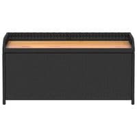 Storage Bench 100x50x52 cm Poly Rattan and Acacia Wood - Available In 3 Colours