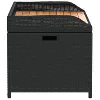 Storage Bench 100x50x52 cm Poly Rattan and Acacia Wood - Available In 3 Colours