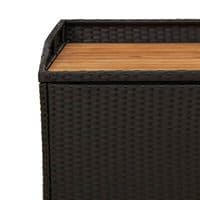 Storage Bench 100x50x52 cm Poly Rattan and Acacia Wood - Available In 3 Colours
