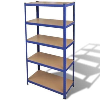 Storage Shelf Blue 90x40x180cm