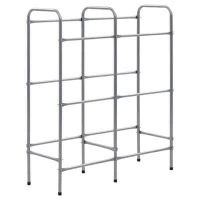 Storage Shelf for 6 Crates Silver 96x33x116 cm Steel