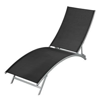Sun Lounger Steel and Textilene