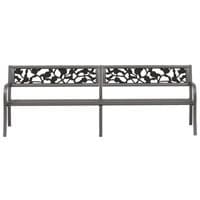 Twin Garden Bench 246 cm Black Steel - Available In 2 Colours