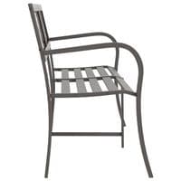 Twin Garden Bench 246 cm Black Steel - Available In 2 Colours