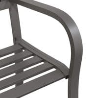 Twin Garden Bench 246 cm Black Steel - Available In 2 Colours
