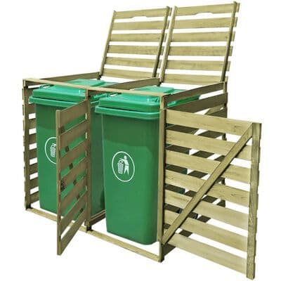 Wheelie Bin Shed Impregnated Wood  - Available in 2 Sizes