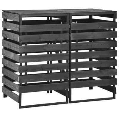 Wheelie Bin Shed  Painted Solid Pinewood - Available In 2 Colours