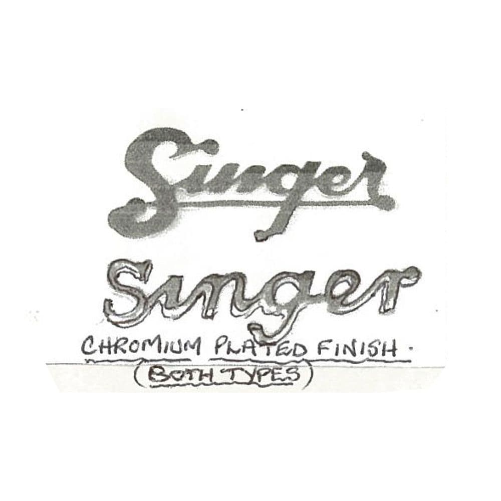 Singer Junior Radiator 276A Singer script Radiator Badge