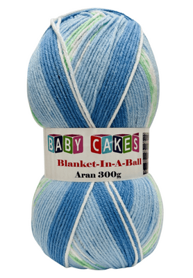 Woolcraft Baby Cakes Blanket in a Ball Aran 300g (Pack of 3)