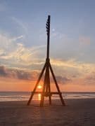 Crosby marker at sunset