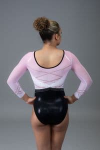 Aquamarine Leotard Black & Baby Pink