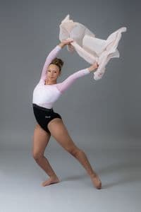 Aquamarine Leotard Black & Baby Pink