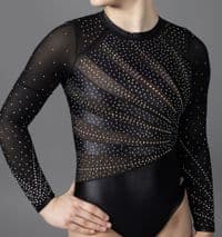 Aurora Leotard Satin Black
