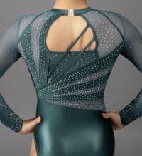 Aurora Leotard Satin Green