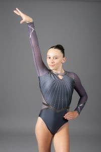 Bella Leotard Satin Grey