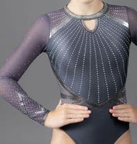 Bella Leotard Satin Grey