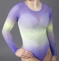 Bubble Gum Leotard Purple & Lime Green