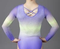 Bubble Gum Leotard Purple & Lime Green