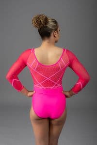 Elegance Leotard Neon Pink