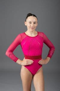 Luna Leotard Cherry Pink