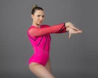 Neon Glo Leotard Neon Pink & Black