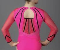 Neon Glo Leotard Neon Pink & Black