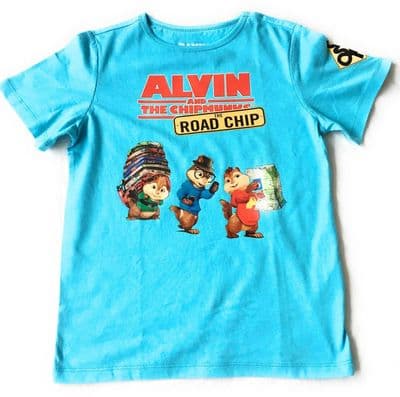 Alvin & The Chipmunks ROAD CHIP Movie T-Shirt - Medium Childs - NEW