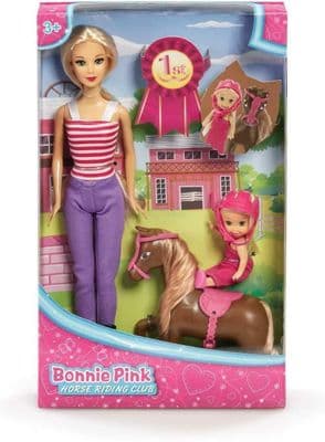 Bonnie Pink - HORSE RIDING CLUB - Doll & Horse Set