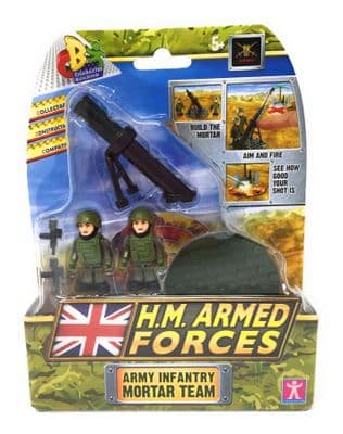 Character Building H.M. Armed Forces Set: ARMY INFANTRY MORTAR TEAM - NEW