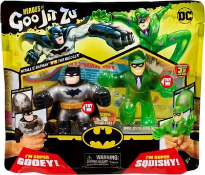Heroes of Goo Jit Zu DC Versus Pack - METALLIC BATMAN & THE RIDDLER