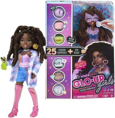 Insta Glam Glo-Up Girls - KENZIE DOLL - 25 Fashion Surprises & Face Masks