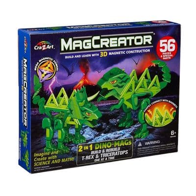 MagCreator 2-in-1 DINOS Mags - 3D MAGNETIC CONSTRUCTION - 56 Pieces