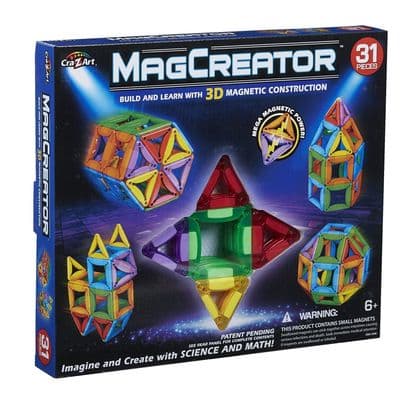 MagCreator 31 PIECE BUILDING Set -  3D MAGNETIC CONSTRUCTION - NEW