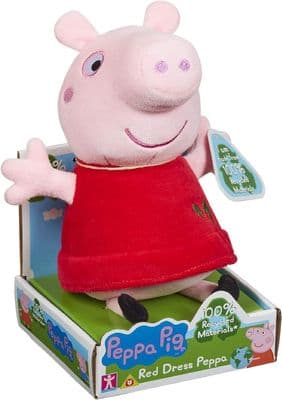 Peppa Pig - RED DRESS PEPPA - Soft Plush Toy