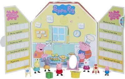 Peppa Pig REWARD CHART with 5 Figures & Accessories