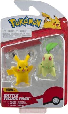 Pokemon Battle Figure Pack - PIKACHU & CHIKORITA
