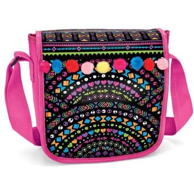 Shimmer N' Sparkle POM POM MESSENGER BAG - Create Your Own BAG - NEW