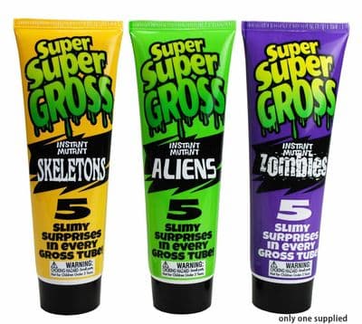 Super GROSS SLIMY TUBES - SKELETONS, Aliens or ZOMBIES