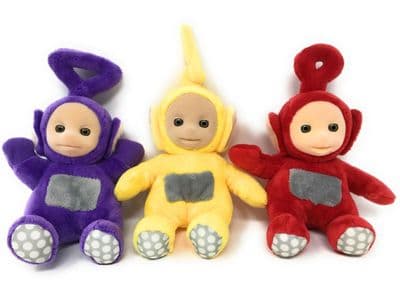 Teletubbies SET OF 3 Official Soft Toys - LAA LAA Tinky Winky & PO Read Description