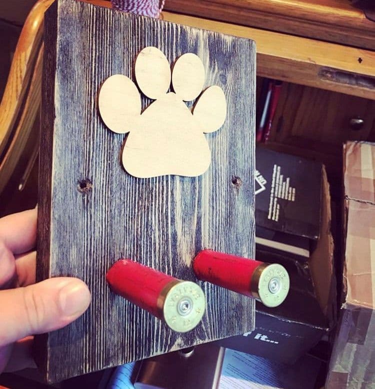 Dog Lead Hooks - Single Paw Print / Double Hook