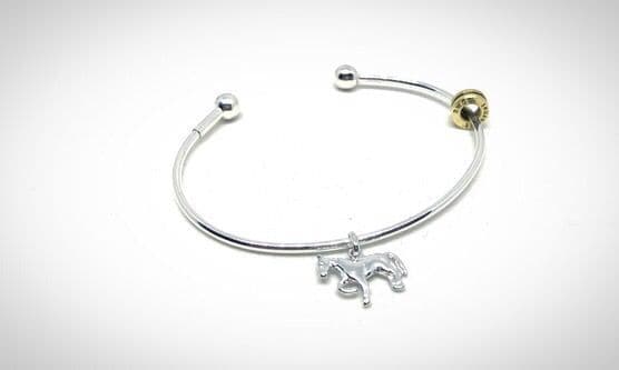 Hunter Horse Charm Bangle